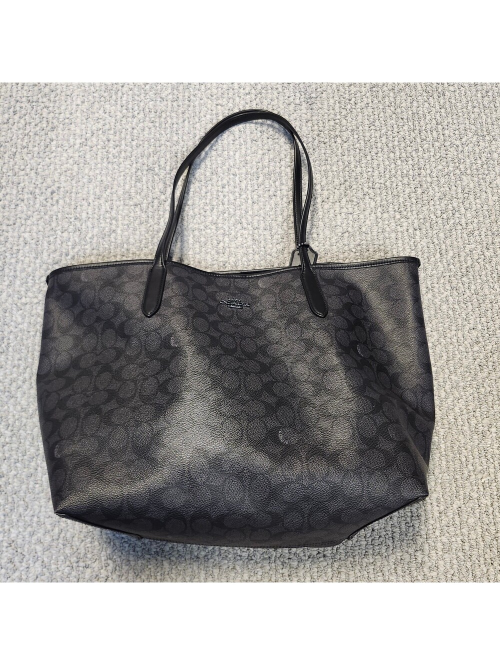 Coach City Tote Black Signature
